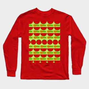 Pineapple And watermelon - Tropical Long Sleeve T-Shirt
